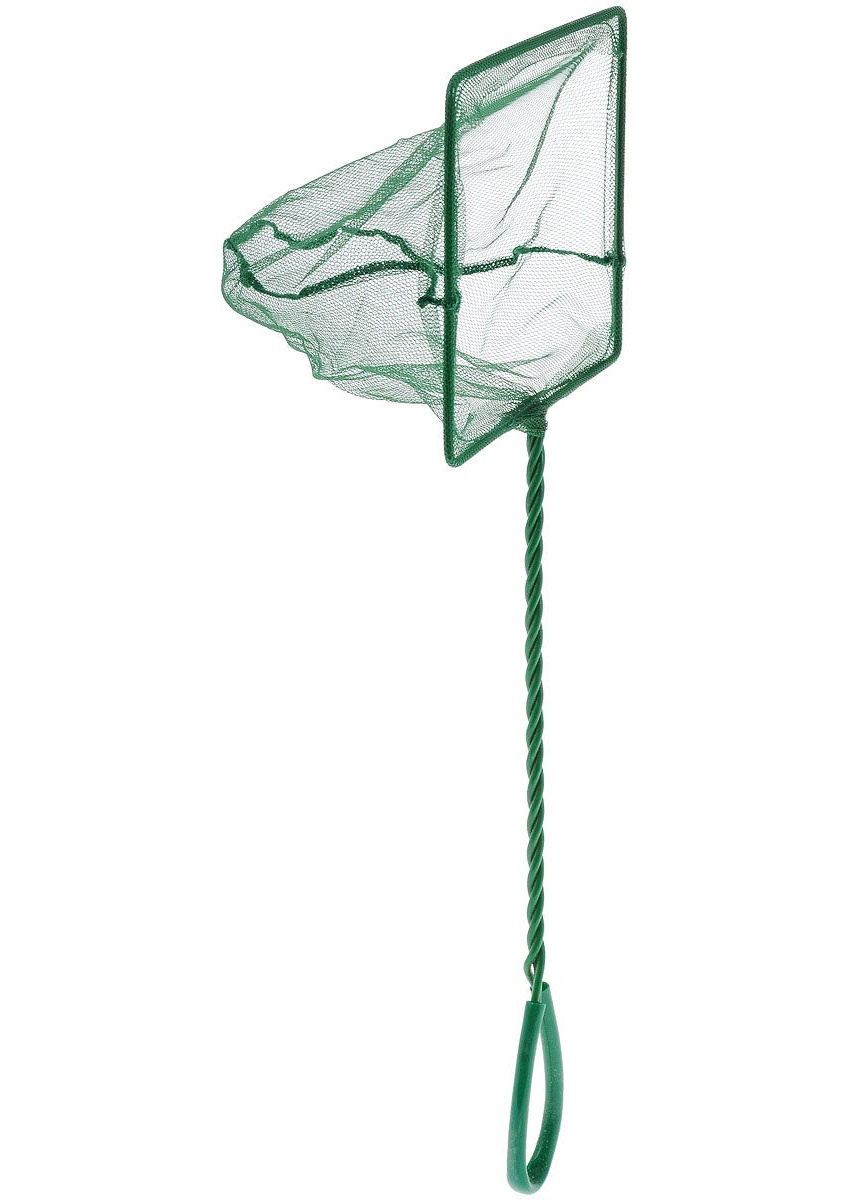 Сачок Barbus аквариумный 030 с зелёной сеткой 15*12,5*30см